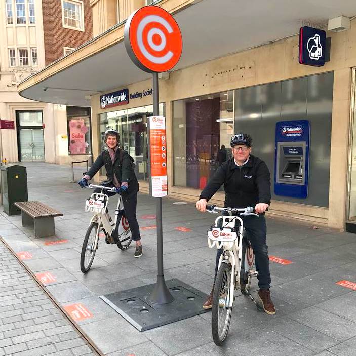Electric bike hire at Princesshay